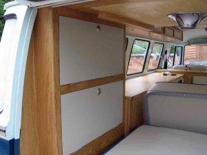 Specialist VW Volkswagen Campervan Wood Cabinets Interiors and Seat Retrim Service CCR Auto Trim