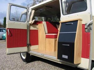 Specialist VW Volkswagen Campervan Wood Cabinets Interiors and Seat Retrim Service CCR Auto Trim