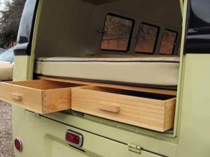 Specialist VW Volkswagen Campervan Wood Cabinets Interiors and Seat Retrim Service CCR Auto Trim