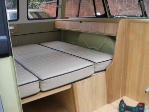 Specialist VW Volkswagen Campervan Wood Cabinets Interiors and Seat Retrim Service CCR Auto Trim Loughborough