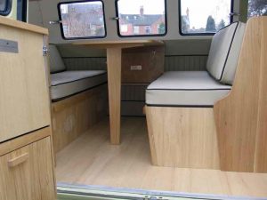 Specialist VW Volkswagen Campervan Wood Cabinets Interiors and Seat Retrim Service CCR Auto Trim