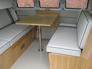 Specialist VW Volkswagen Campervan Wood Cabinets Interiors and Seat Retrim Service CCR Auto Trim