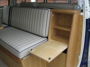 Specialist VW Volkswagen Campervan Wood Cabinets Interiors and Seat Retrim Service CCR Auto Trim