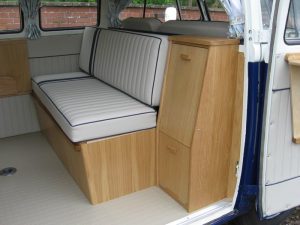 Specialist VW Volkswagen Campervan Wood Cabinets Interiors and Seat Retrim Service CCR Auto Trim