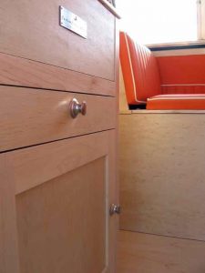 Orange 76 Bay Custom Cabinets Interior Service CCR Auto Trim