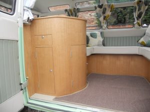 Specialist VW Volkswagen Campervan Wood Cabinets Interiors and Seat Retrim Service CCR Auto Trim Loughborough