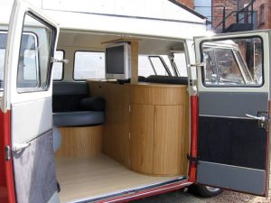 Specialist VW Volkswagen Campervan Wood Cabinets Interiors and Seat Retrim Service CCR Auto Trim