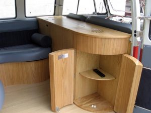 Specialist VW Volkswagen Campervan Wood Cabinets Interiors and Seat Retrim Service CCR Auto Trim