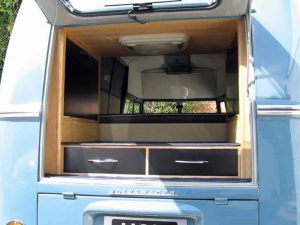 Specialist VW Volkswagen Campervan Wood Cabinets Interiors and Seat Retrim Service CCR Auto Trim Loughborough