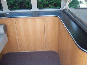 Specialist VW Volkswagen Campervan Wood Cabinets Interiors and Seat Retrim Service CCR Auto Trim